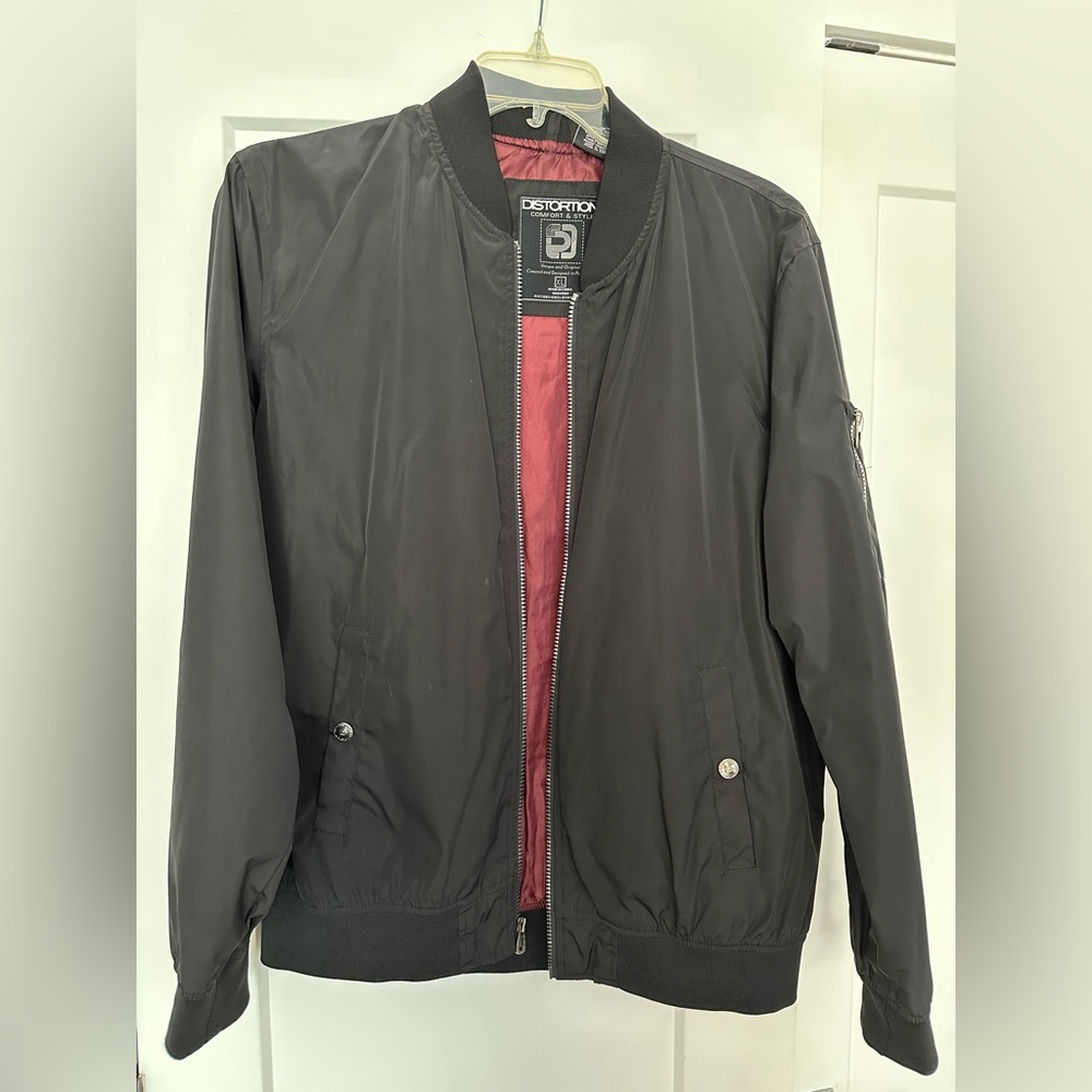 Distortion Black Lightweight Bomber Jacket